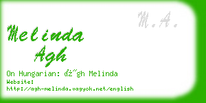 melinda agh business card